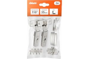 blum 2x CLIP top koppgångjärn 35mm helöverfall utan soft-close förnicklad