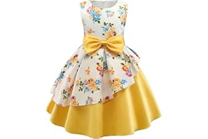Cichic Girls Party Dress Elegant Princess Wedding Birthday Flower Bridesmaids Kids Formal Frocks Age 2-10 Years