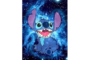 Tabeskly 5d Diamond Art Kits Adults Diamond Painting Kits for Adults UK Cartoon Stitch Jewel Bead Gem Crystal Crafts Dimond Picture Art Kit Adults Full Drill Kids Gift