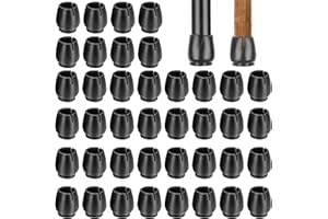 PALUDO 40 Sztuk Gumowych Nakładek na Nogi Krzeseł, Czarne Nakładki Ochronne na Nogi Krzesła z Filcowe, Osłonki na Nóżki Mebli, do Okrągłych Nóg (12-16 mm)