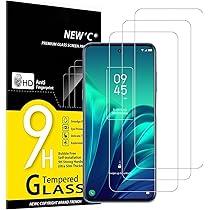 NEW'C 3 Pezzi Vetro Temperato Per TCL 20L / 20L+ / 20L Plus / 20 5G / 20S, 0,33mm, 9H, Ultra Trasparente E Resistente - 4