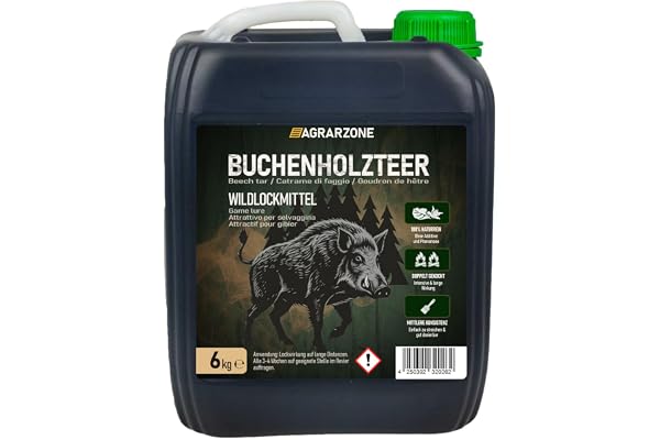 Agrarzone Bokträ-tjära 6 kg svartvilt rödvilt hästvård hästar trätjära | Lockmedel, dubbelkokt, högkoncentrerad, väderbeständig, naturlig