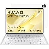 HUAWEI MatePad 12 X 2025 Yeni Tablet Kalemsiz, 2.8K, 144 Hz, 1000 nit, 12 in&ccedil; Ultra Net PaperMatte Ekran, 12+256 GB, 10.100 m