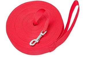 Mainiusi Long Line Dog Lead 30m Long Dog Training Lead Extra Long Dog Training Lead Long Leash for Dogs Training Lead for Dogs 30m Long Dog Lead for Walking, Training, Tracking, Obedience (30m, Red)
