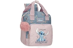 Joumma Bags Disney Stitch Du bist Zauberhafte Rucksäcke, Schulrucksäcke, Kinderrucksäcke, inklusive dekorativem Pompon, mehrere Fächer