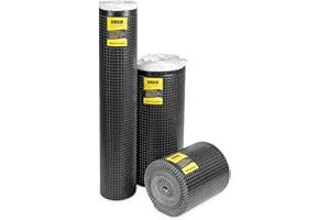 BMD Noppenbahn mit Vlies 10m² | 0,5m x 20m | 3 Größen | Noppenfolie und Baudrainage für den Grundmauerschutz | Gründächer | CE-Siegel Qualität