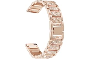 Abanen Uhrenarmband für Fossil 5. Generation 42 mm/Damen 6. Generation, 18 mm, leichtes Metall-Legierungsarmband mit Schnellverschluss-Kristall, für Fossil Q Venture 4/3. Generation, Sport