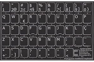 LA CAVERNE D'EABANI Touches Autocollantes Clavier Portugais / Portuguese Keyboard Stickers