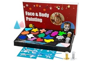 MOEMOE BABY Set de maquillaje infantil, 17 colores Halloween pinturas al agua para cara y cuerpo, body painting niñas face paint carnaval