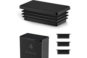 EMFA Lamellenstopfen 50x30 mm Schwarz – Rechteckstopfen Endkappen aus Kunststoff für Rohre und Profile | Rohrstopfen zur Rohrabdeckung – 4 Stück