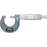 Mitutoyo 103-177 Outside Micrometer, Baked-enamel Finish, Ratchet Stop, 0-1 Range, 0.001 Graduation, +/-0.0001 Accuracy