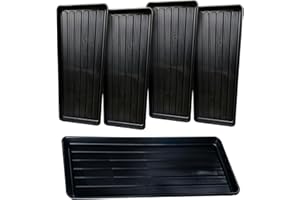e Dukan 98cm Large Plastic Grow Bag Trays for Garden Plant Pots, Propagation & Seedling Trays – Heavy Duty Waterproof Drip Tray for Indoor Outdoor Gardening, Greenhouse & Hydroponic Use