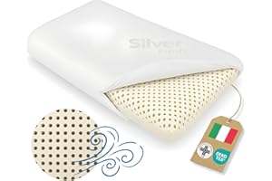 DREAM MATERASSI DREAM Cuscino Memory Foam Cervicale Saponetta AIR 12 cm - Cuscino per Dormire Traspirante Certificato Dispositivo Medico - Guanciale letto Made in Italy Federa Lavabile in Argento Antibatterico