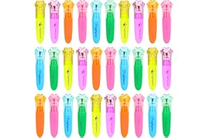 VICHOS 30 Pezzi Mini Evidenziatori Gadget Compleanno Bambini, Regalini Fine Festa Compleanno Bambini, Set Evidenziatori di Gatto Zampa per Regalo Festa Compleanno Bambina