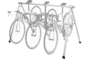 Mendler Support de Selle de vélo HWC-K39 114x170x114cm Extensible argenté