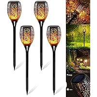 ZHENGYI Solar Fackel Garten Solar Flammenlicht mit wasserdicht IP65 Gartenleuchten 4 Stück Solarleuchte Automatische EIN…
