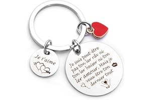 LXSAZP Cadeau Saint Valentin Pour Homme Femme Porte Clef Amoureux Idee Cadeau Couple Original Cadeau St Valentin Homme Cadeau Saint Valentin Femme Porte Clef Couple Cadeaux Saint Valentin Porte Clef Voiture