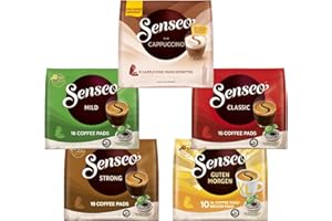 ‎SENSEO Senseo Pads Probierbox 5 Sorten, Vielfaltspaket, 5 x 16 Getränke, 80 Kaffeepads