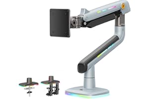 NB Ergonomic Brazo de Monitor para Monitores Ultraanchos de 32 a 60 Pulgadas, RGB Soporte de Monitor Carga de hasta 20 kg, VESA 75/100 mm (Lago Azul)