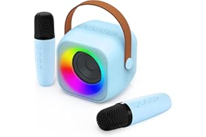 Jeefu Karaoke Maschine Kinder mit 2 Mikrofonen, Spielzeug für 3-12 Jahre alte Mädchen Geschenke, Mini Kinder Karaoke Mikrofon Maschine Spielzeug, Geschenke für 5 6 7 8 9 10 11 Jahre Teens Mädchen