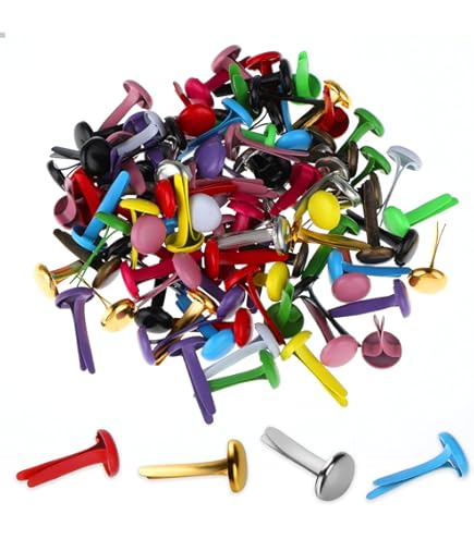 Attaches Parisiennes Rond, 4+8 Mm, Boîte Blister 75 Pces, Rouge