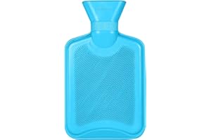 ACWOO Borsa dell'Acqua Calda, 1L Borsa Acqua Calda con Coperchio, Bottiglia Dell'acqua Calda in Gomma Utile Come Scaldamani e Scaldapiedi, Ridurre Dolori Muscolari, Dorsali e Mestruali