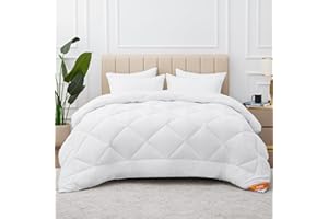 ‎AISBO Aisbo Bettdecke 240x220 Winter Warm - Winterdecke 220 x 240 Steppbettdecke, 450GSM Füllung Dicke Winterbettdecke 240x220 Weiß