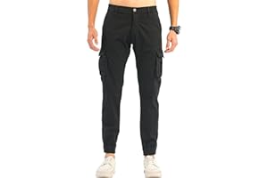 TONY BACKER Pantaloni Cargo Uomo Felpato in Pile Invernale Caldo Trekking Elasticizzato Multitasche 1639