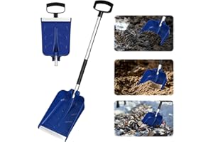 ORIENTOOLS snow shovel,Folding Snow Shovel with D-Grip, PVC Handle and PP Head with Durable Aluminum Edge Blade, an Ideal Accessory collapsible snow shovel for car, Truck, Recreational Vehicle
