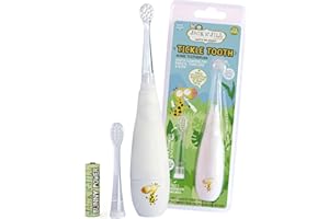 Jack N' Jill Tickle Tooth Sonic Kids Electric Toothbrush, Suitable for Toddlers & Babies 0-6 Yrs - Baby & Toddler Toothbrush with Replacement Head, LED Brush Head, Light Timer & 30s Pulse Reminder