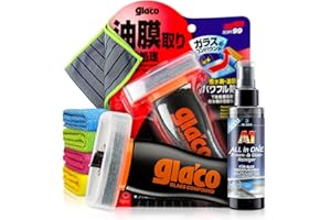 SHINY FREAKS Soft99 Glass Compound Roll On (100ml) Auto Lucidatura del vetro Set - Preparato ideale per sigillare i vetri di auto, finestre e docce incl. detergente per vetri (100ml) Smalto per finestre | 6-pz