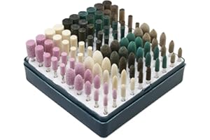 HSeaMall 100PCS Grinding Polishing Head Abrasive Stone Mandrel Mounted Buffing Polishing Head Multifunctional Grinding Buffing Point Polishing Accessories Mixed Set For Rotary Tools