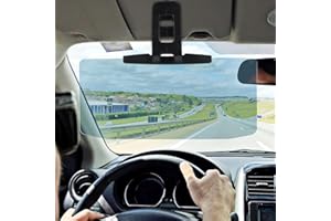 WVU & WVO Auto Blendschutz Visier Spiegel, Auto Sonnenblende Verlängerung, Anti-UV Abblendbar Auto Blendschutz für Alle Lastwagen Auto Vordersitz Fahrer oder Beifahrer