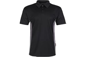 TuffStuff - Elite Polo Shirt for Work - 100% Polyester - Easy Care - Lightweight, Breathable & Moisture-Wicking with Contrast Panels - Versatile Work Wear