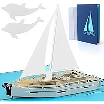 Carte Pop Up Bateau Mer Cadeau Personnalisé Marseille De Vueux Anniversaire Félicitation