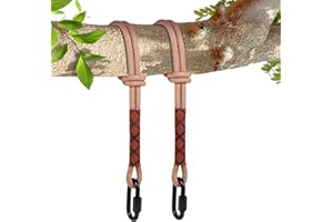 Vicloon 2Pcs Correas para Hamaca, Fijación Accesorios para Hamacas Columpios, 1.5M, Soporta hasta 200 kg, Accesorios de Cuerda, Suspensión Accesorios para Camping Columpio de Hamaca.(Marrón)