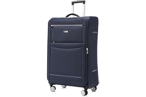 DK Luggage Starlite Lightweight WLS08 Large 28" Suitcases 4 Wheel Spinner Navy