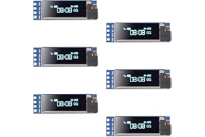 DORHEA 6PCS 0.91 OLED I2C Display Module IIC 0.91 inch I2C LED DC Display Module Blue I2C LCD 128x32 Screen Driver OLED 3.3V~5V