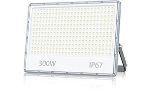 TOPAUBUB Focos LED Exterior 300W, Proyector LED Exterior 30000LM 6500K Blanco Frío Impermeable IP67 para Jardin(1 Piezas)