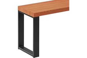 ‎LAMO LAMO Manufaktur Sitzbank Esszimmer Holzbank 30x160x47 cm, Möbelfüße Simple Schwarz/Dunkel, LSB-01-A-004-160-9005S