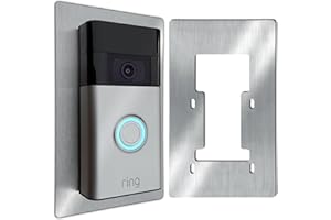 Baron Design | Edelstahl Blende | Zubehör für Ring Videotürklingel/Video Doorbell | Akku 2. Gen 3 Plus 4 Pro Battery | Halterung, Schild, Befestigung, Platte für Klingel