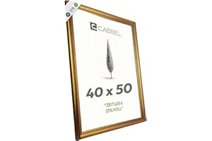 CABBEL Barock Bilderrahmen Gold 40x50 cm AVI – Antik Vintage Fotorahmen dekorativ verziert Ornament-Dekor, klassischer Rahmen für Poster, Fotos & Kunstwerke, edle Wanddeko für Wohnzimmer & Galerie