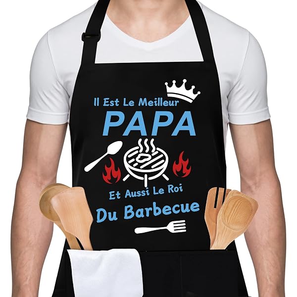 Tablier Pizza Humoristique Pour Homme - Cadeau Cuisine Drôle