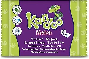 Kandoo - Melon Wipes - Disposable Wet Wipes for Children - Extreme Softness - Superior Efficiency - Dermatological Tested - 1 Pack of 60 Wipes