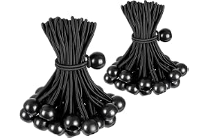 32 stycken spänngummi med kula 10 cm/15 cm, presenningsklämma med kula