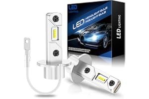 AUXIRACER H3 Lampadina LED per auto, 80W, 24000lm, 500K Bianco 12V, Kit di conversione lampadina auto abbagliante/anabbagliante, 2 pezzi luce antifurto.
