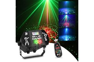 Nauotk Lampe de Scène avec Télécommande, 60 Modes RGB, Lumière Disco Contrôlée par Musique et Stroboscope, Boule Disco à Commande Vocale avec 2m Câble USB pour Halloween, Fête, Noël