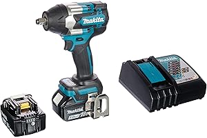 Makita DTW700RTJ 18V Li-ion LXT bezszczotkowy klucz udarowy w komplecie z 2 bateriami 5,0 Ah i ładowarką dostarczoną w etui Makpac