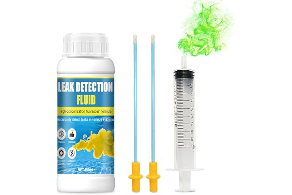 WEILAOK Colorant Fuite Piscine, Detecteur Fuite Piscine, Colorant de Traçage pour Recherche de Fuite sur Piscine, Detecteur de Fuite d'eau, Plomberie, Forte Fluorescéine, Solubilité dans l'eau