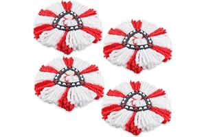 SGIZOKU 4 Mikrofaser Wischmop Ersatzkopf für Vileda Turbo Mop Wischmopp Ersatzbezug Kompatibel mit Vileda EasyWring Spin Mop und Clean Turbo BodenwischerMop